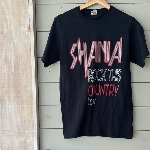 Black Graphic Shania Twain Tour T-Shirt - Picture 1 of 4